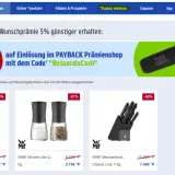 PAYBACK-Punkte auszahlen: WMF Wok, Mühlen-Set und Messerblock im Angebot. Jetzt Prämien einlösen und sparen!