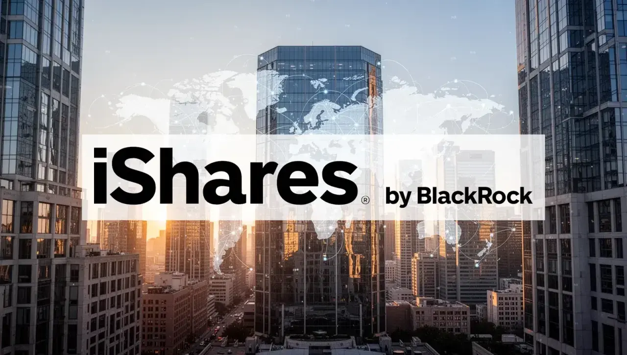 iShares by BlackRock: Globale Vernetzung und Finanzzentren, die den MSCI All Country World Index widerspiegeln.
